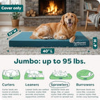 Furhaven jumbo extra large dog bed cover with printed logo details