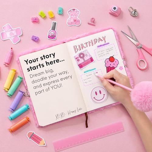 Close up of Happy Lolli empowerment journal pages for girls