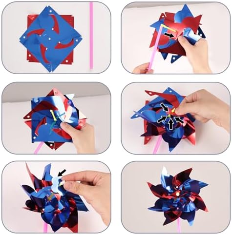Johouse garden pinwheels spinning outdoors in a breeze