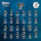 Wildspire classic heroes boss monster miniatures closeup highlighting intricate plastic molding design