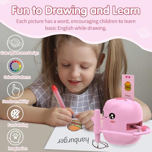 Child using Erymcs robot with 16 color pens to draw