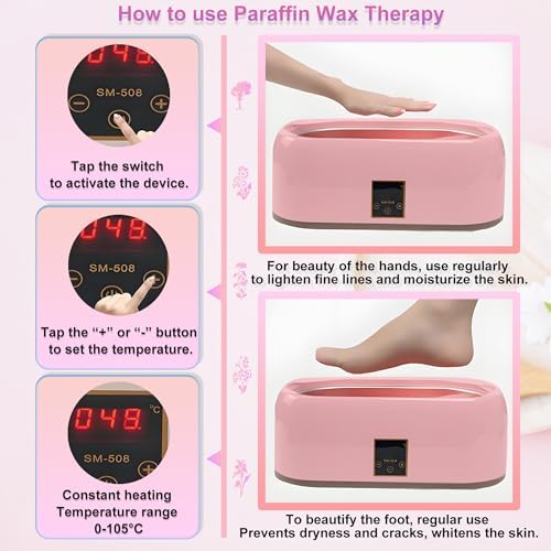 Jojocosmo hand and foot wax warmer side angle