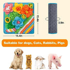 Oliumt washable fabric snuffle mat for rabbits and cats