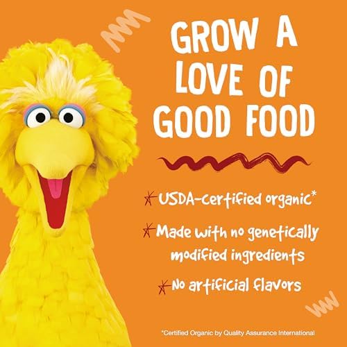 USA imported Earth's Best veggie puffs package highlighting USDA organic seal