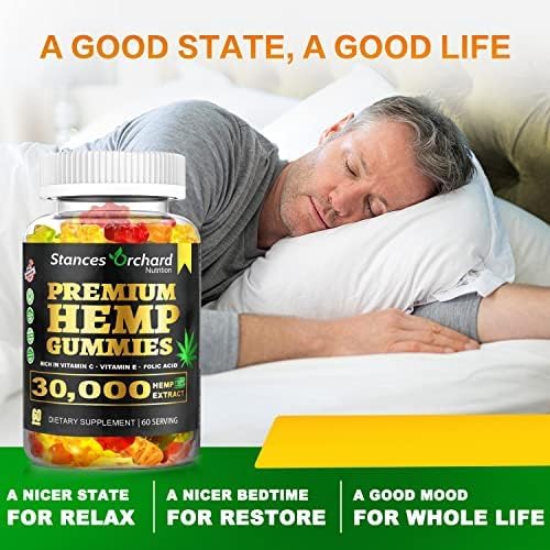 Premium hemp extract gummies container 60 count