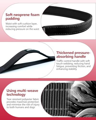 Close up of neoprene padded handle on Wanfire leash