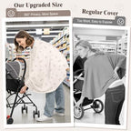 Mother using Toyvian Basumee nursing cover in public setting