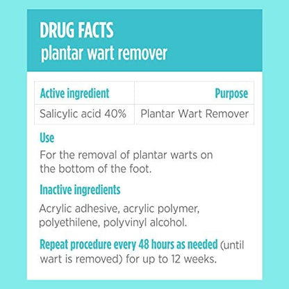 Side view of Comfort Zone 24 count wart removal kit for professional grade foot treatment.