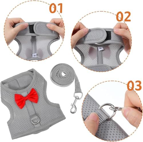 Side view of the black small size bunny vest showing the secure metal D-ring attachment
