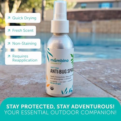 Mambino Organics plant based family safe bug spray for sensitive skin