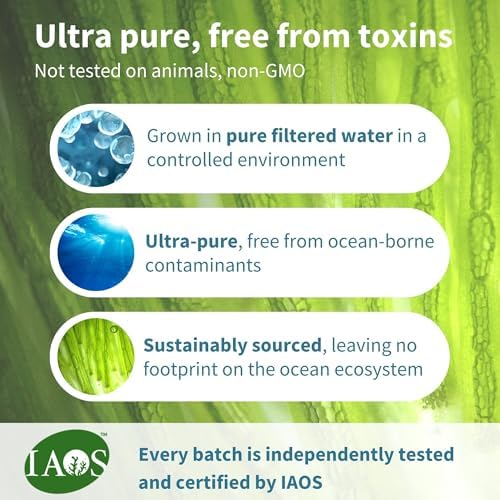 Igennus algae oil bottle highlighting DHA and EPA content