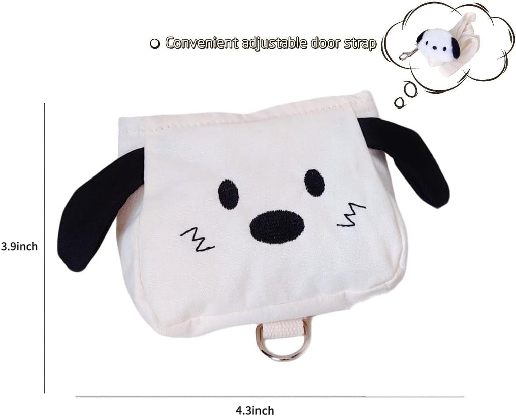 Side view of the portable dog self carrying pack showing the lightweight ergonomic fit on a pet.