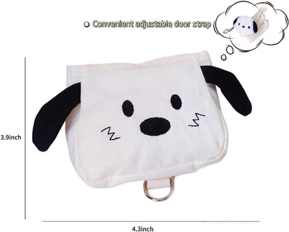 Side view of the portable dog self carrying pack showing the lightweight ergonomic fit on a pet.