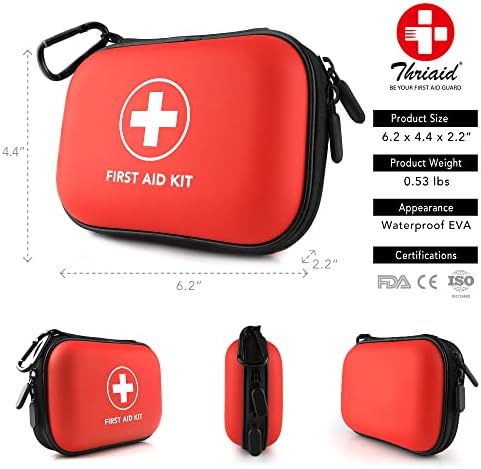 Compact portable medical kit open showing organized 100 piece hospital grade supplies
