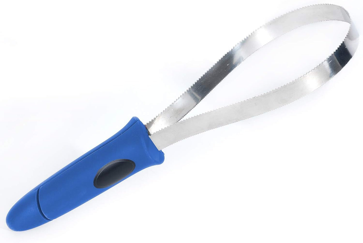 Stainless steel loop hair remover blade for thick undercoats on long hair dogs