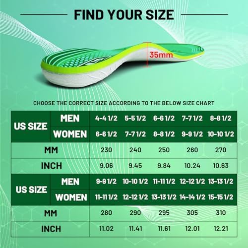 Authentic ORHILYA imported orthotic insoles for flat feet and heel comfort.