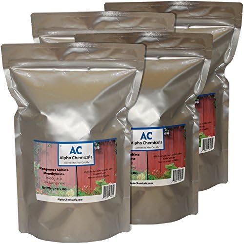 Alpha Chemicals Manganese Sulfate Monohydrate 20lb powder bag front view