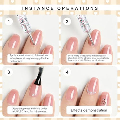 Professional nail art manicure design using Petutu dotting tools