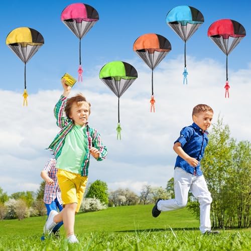 Premium mesh fabric canopy detail on the non toxic paratrooper toy set