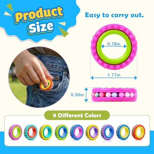 Washable and durable plastic sensory rings variety pack in various vibrant color options.