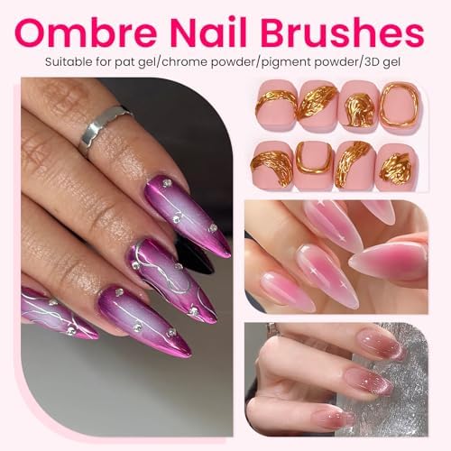 Using Esuohym grabbing pen to create gradient ombre nail design