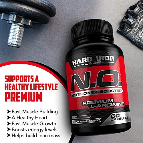 Hard Iron Labs nitric oxide booster dietary supplement packaging
