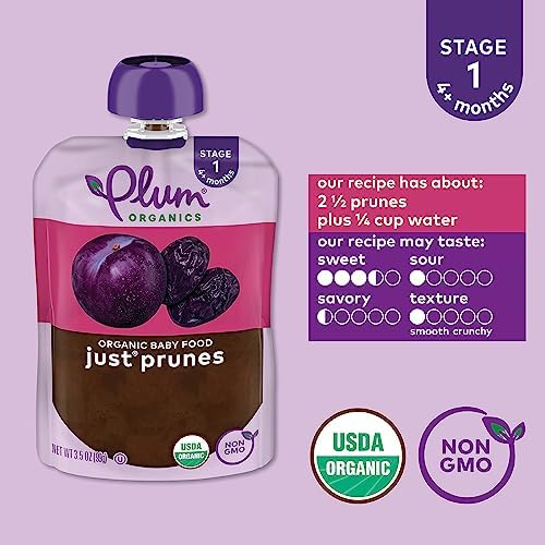 Nutritional information on Plum Organics baby food pouch
