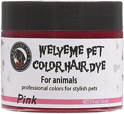 Welyeme bright pink pet hair dye for creative grooming