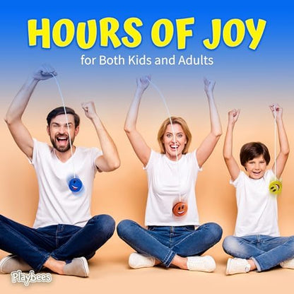 Collection of 12 colorful smiley face yo-yos for children