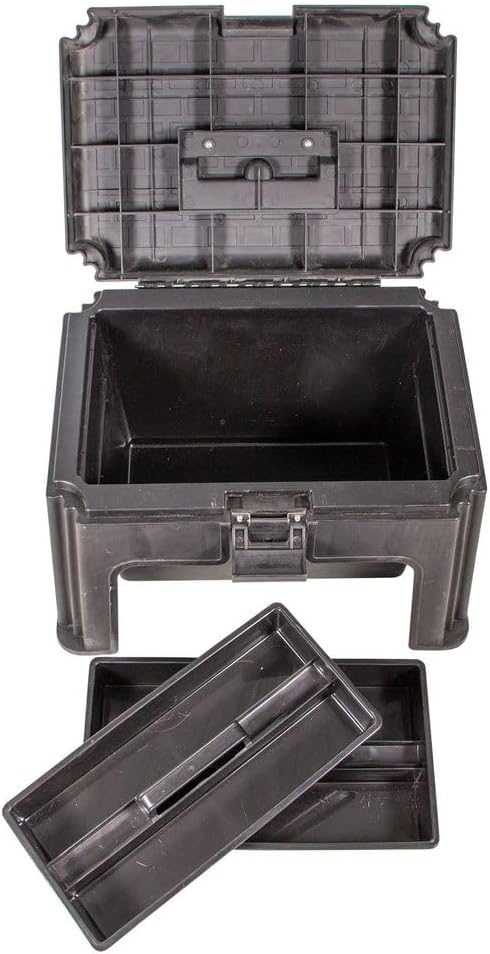 Dura-Tech portable mounting step and storage box in black