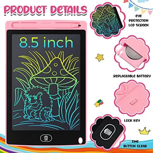 Close up of 8.5 inch colorful LCD drawing pad for kids