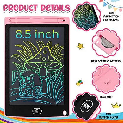 Close up of 8.5 inch colorful LCD drawing pad for kids