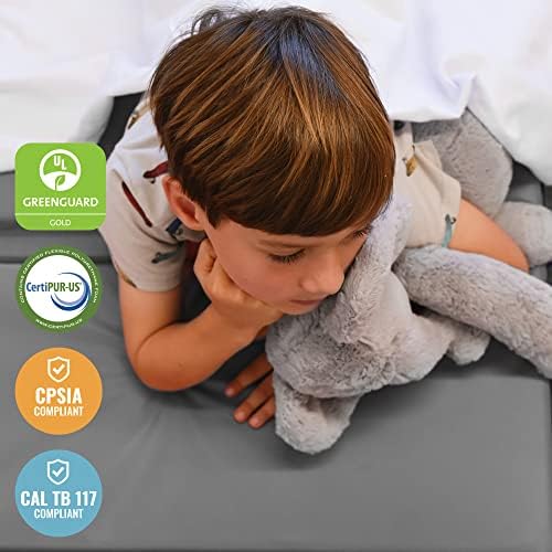 ECR4Kids Everyday Folding Rest Mat, 4-Section, 1in, Sleeping Pad, Blue/Grey, 5-Pack - Image 6