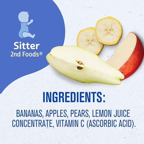 Back of Gerber baby food packaging showing ingredient list