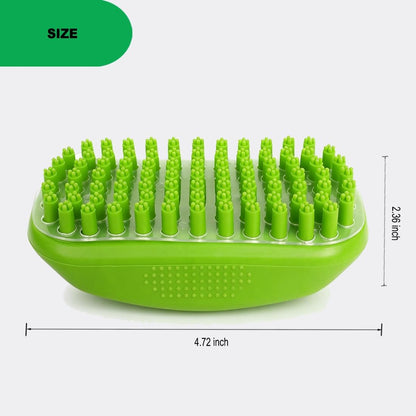 Metopets dog bath scrubber with adjustable hand strap for secure grooming grip