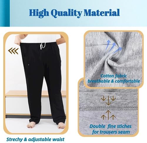 Comfortable gray catheter leg bag pants for daily use