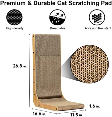 Close up view of the thick non toxic corrugated cardboard scratching surface