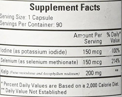 Hypoallergenic USA imported kelp supplement by Ecological Formulas for metabolism support