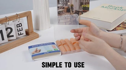 MasterMo silicone finger protection set displayed in its premium protective outer packaging.