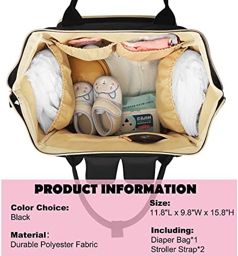 Femuar premium travel baby bag highlighting three insulated bottle pockets