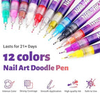 Nail art markers for detailed dotting and drawing