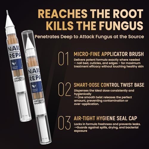 PUPCA nail fungus treatment pen set with clear application instructions