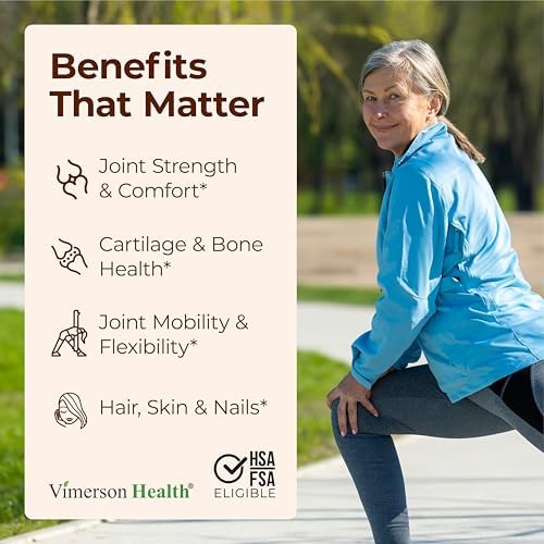 Glucosamine Chondroitin MSM with Hydrolyzed Collagen Peptides - Joint Support Supplement with Quercetin, Bromelain & Boswellia Extract - Collagen pills for Hair Skin Nails - FSA Eligible 120 Caps - Image 3