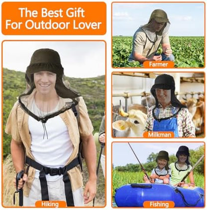 Full set of four Bunnycool mosquito net hats