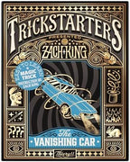 Close up of the beginner friendly vanishing car magic trick components.