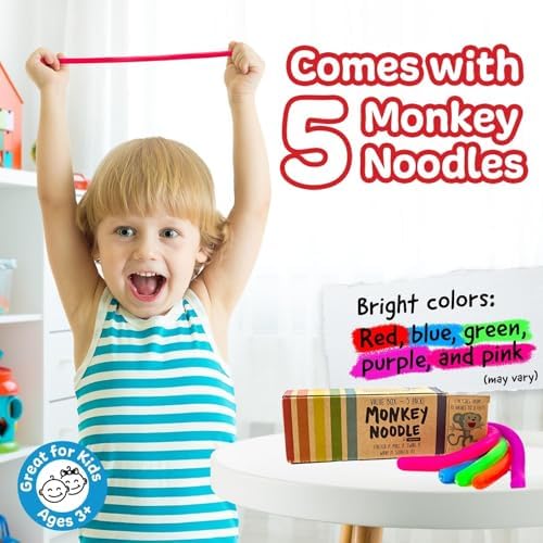 A person wrapping an IMPRESA Monkey Noodle fidget toy around their fingers for tactile stimulation.