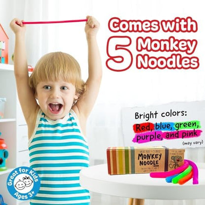 A person wrapping an IMPRESA Monkey Noodle fidget toy around their fingers for tactile stimulation.