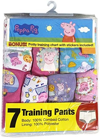 Close up view of the premium combed cotton inner lining on the girls potty training pants