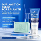 Hermon Soothing Cream two ounce tube alongside the Clotrimazole one percent cleansing soap bar
