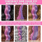 Close-up of washable hair chalk applicator tips